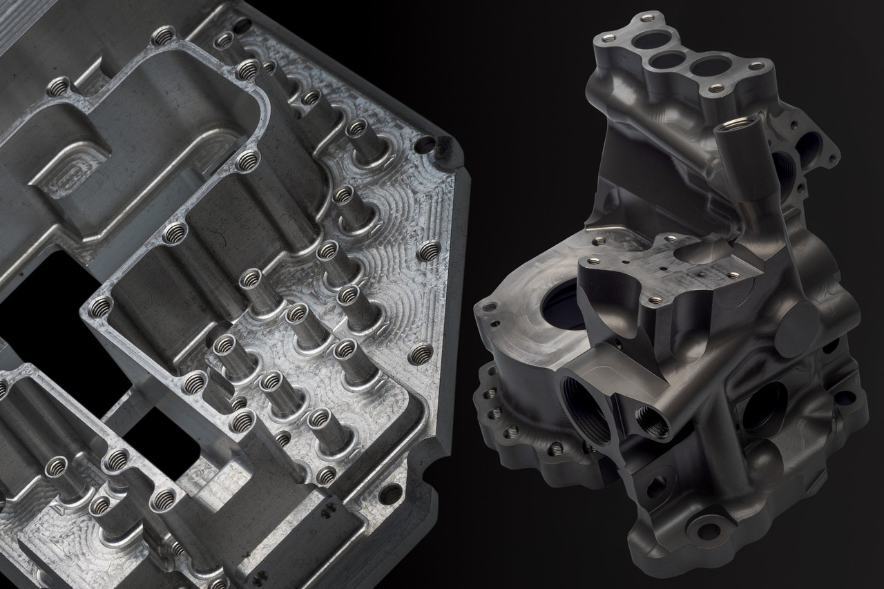 Precision metal components photographed for industrial product marketing in Chicago