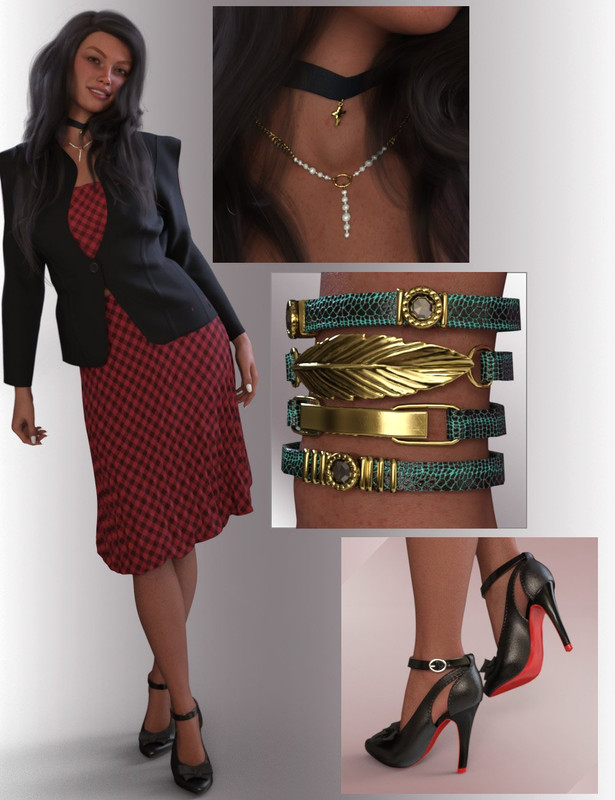 dForce Alessa Outfit for Genesis 9 Feminine