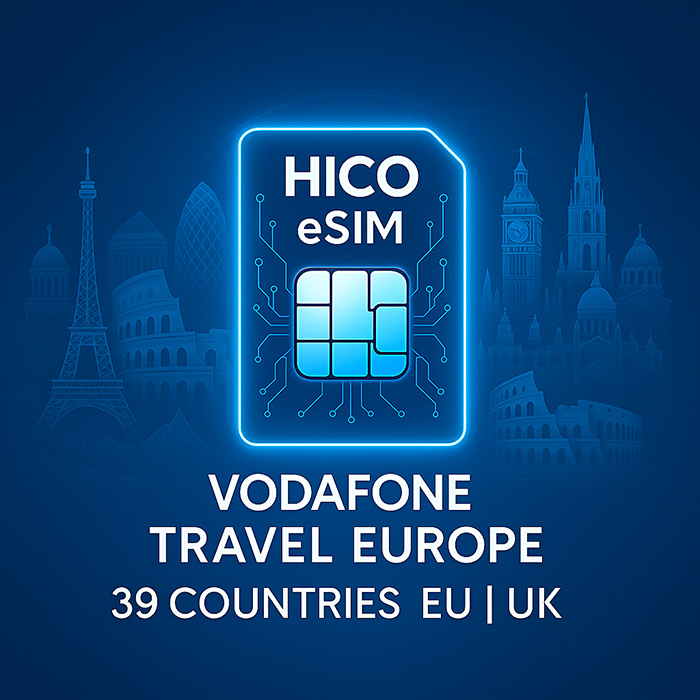 Cách sử dụng eSIM Vodafone Travel HICO Châu Âu