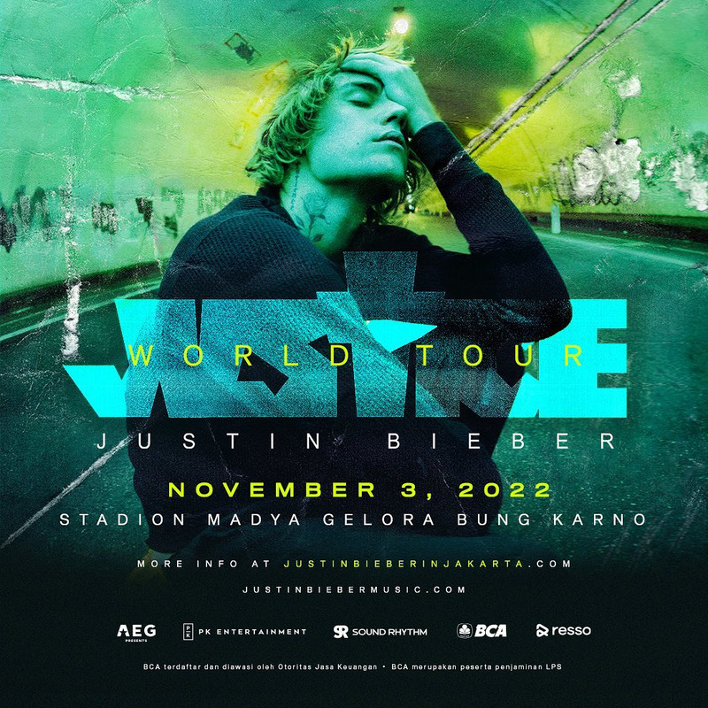 Pengumuman konser Justin Bieber di Indonesia.