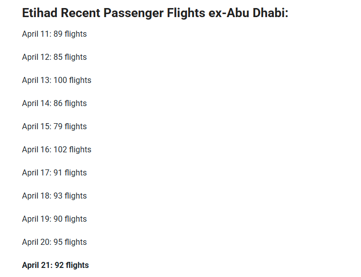 Etihad operará 92 vuelos de pasajeros desde Abu Dabi este Martes - Cancelación y retraso de vuelos con Etihad: Reembolso, Bonos