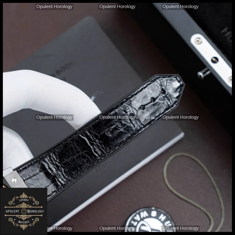 Hublot Classic Fusion Ceramic King Gold Automatic Watch 42mm Leather Rubber Strap