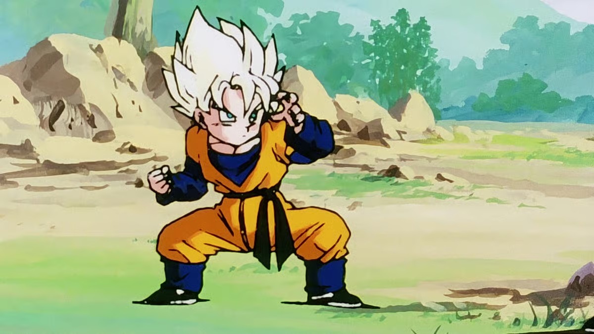 Gohan espantado com Goten