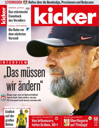 Cover: Kicker Sportmagazin No 66 vom 15  August 2022