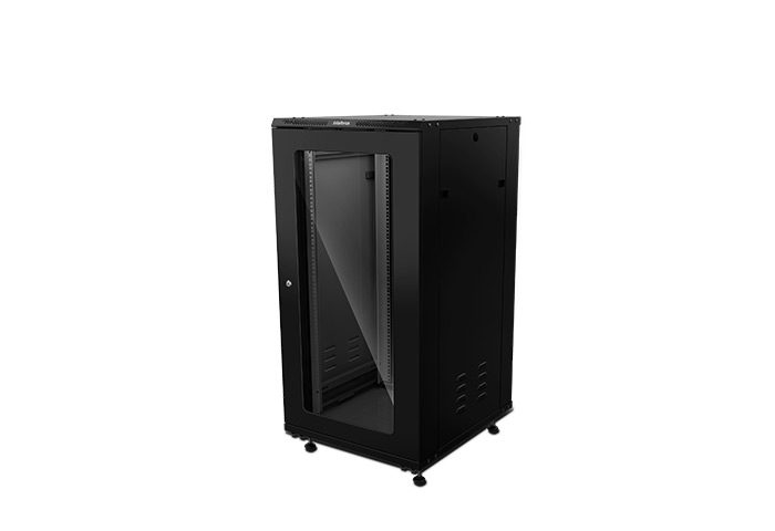 Rack Intelbras RPD 2467 com equipamentos internos
