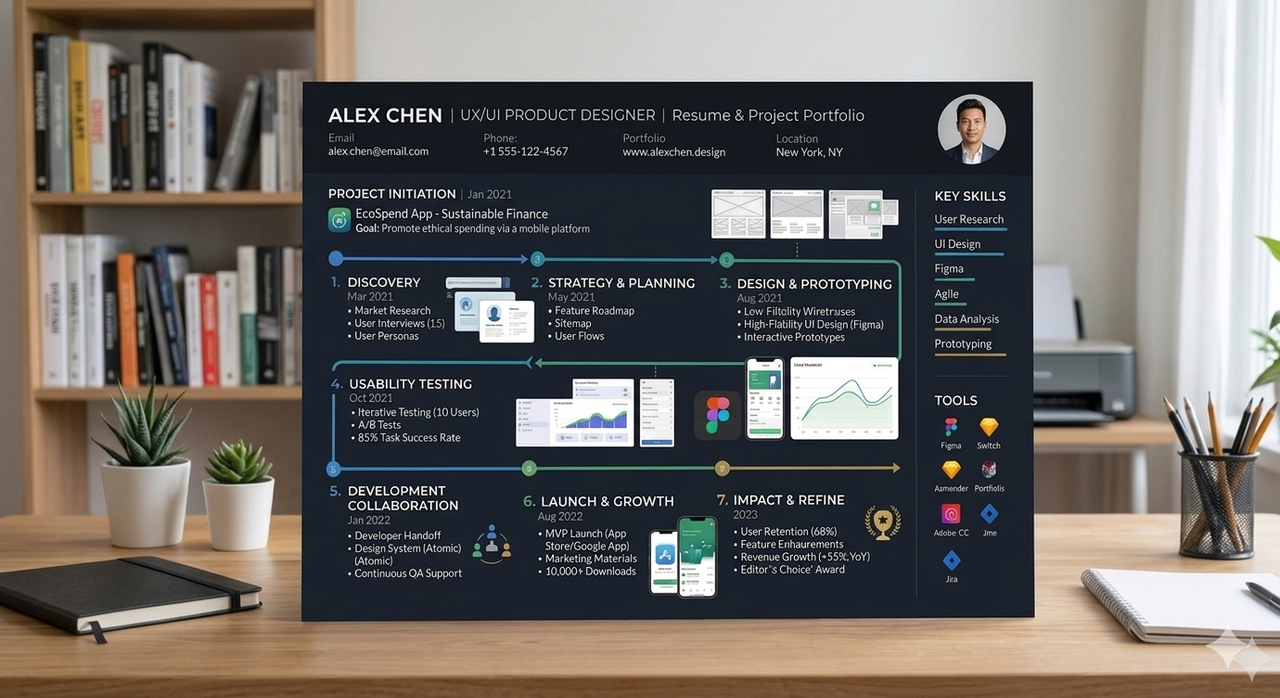 SaaS Online Resume Builder Platform Dashboard interface preview