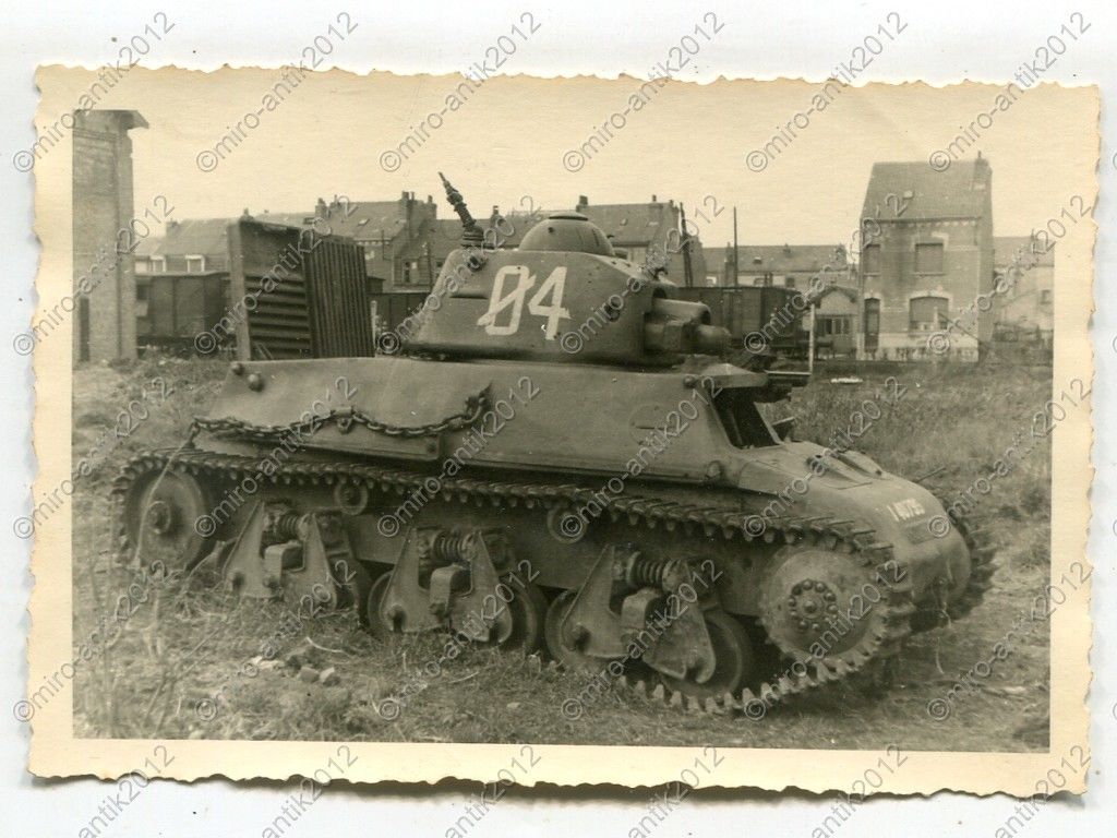 Foto, zerstörter Panzer Hotchkiss H-39, Einsatz 