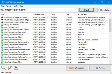 VovSoft Link Analyzer 1.6