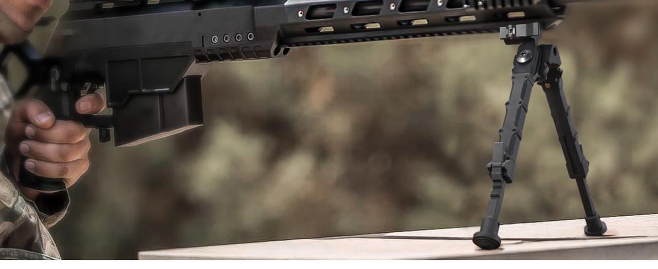 EZSHOOT 7.5-9 inch rifle bipod with quick release picatinny compatible mount