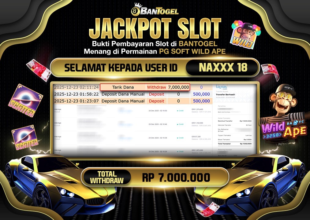BUKTI JACKPOT LUNAS BANTOGEL
