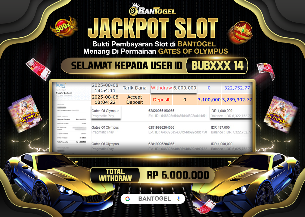 BUKTI JACKPOT LUNAS BANTOGEL