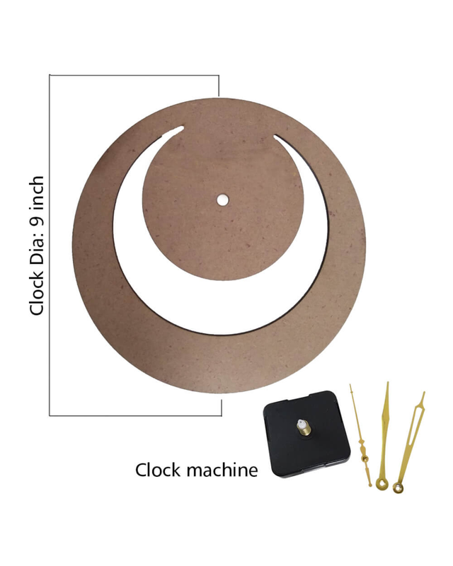 Resin Art on MDF Moon Clock DIY Kit
