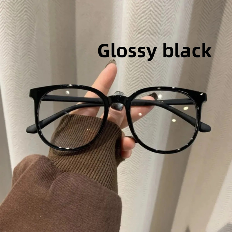 3 Pack black Women's Blue Light Blocking Glasses Non-Prescription 0 Degree Large Frame Lightweight Eyewear for Computer Gaming Office global Fashion