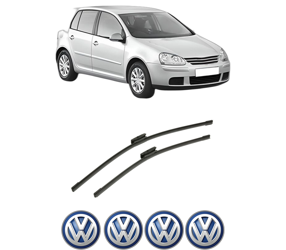 Set stergatoare auto Volkswagen GOLF V (1K1) din 2003-2009, pentru parbriz auto, 2 bucati, Bosch Aerotwin Multi, din cauciuc siliconat rezistent, 4 Stickere Auto Volkswagen