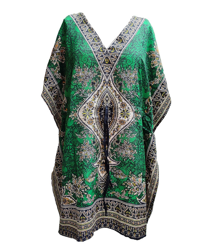 Women Kaftan Short Maxi Kaftan Hippy Boho Tunic Plus Size Dress Nightdress - Picture 14 of 33