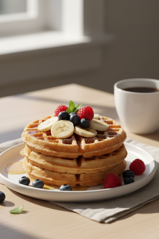 Protein waffles - high protein breakfast