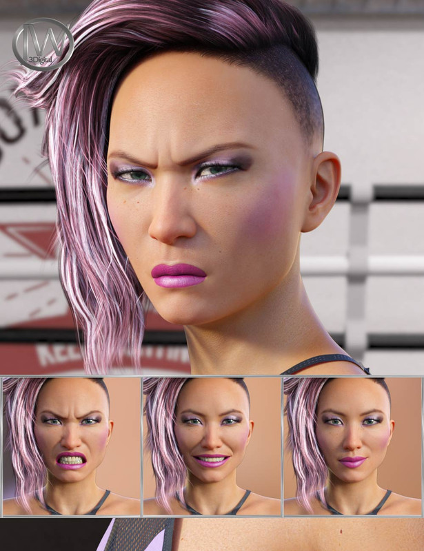 Fighter – Expressions for Genesis 8 Female and Kayo 8
