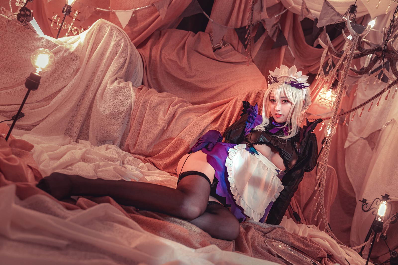 冬马路纱 黑枪呆 Cosplay 写真合集｜FGO 阿尔托莉雅 黑化版 图集＋视频（40P＋1V｜685MB）插图5