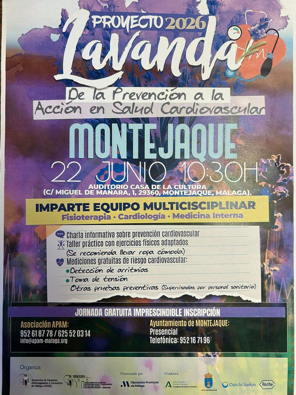 Taller de Prevención de Enfermedades Cardiovasculares. Proyecto Lavanda. Montejaque