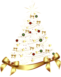 Large-Transparent-Gold-Christmas-Tree-with-Gold-Bow-PNG-Clipart