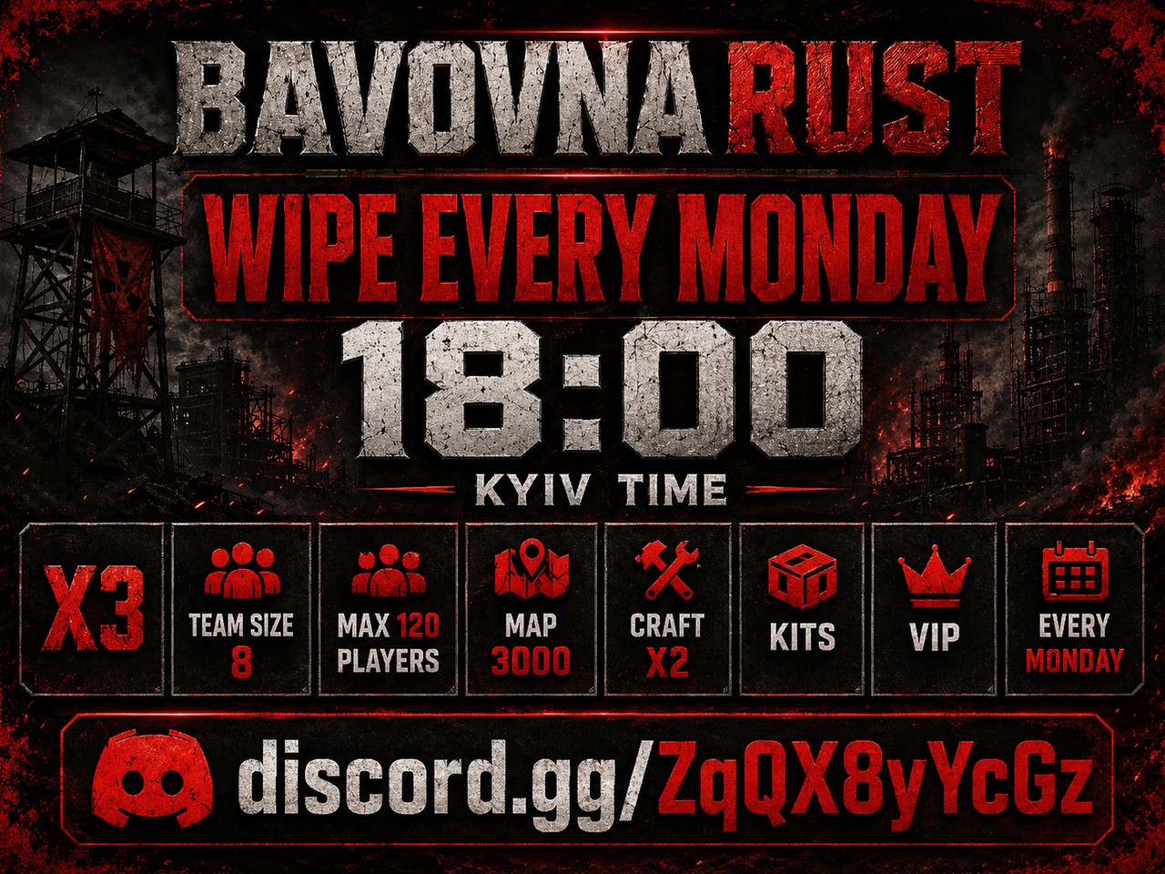 [EU|UA] BAVOVNA | x3 | KITS | RP | WIPE: 10/08
