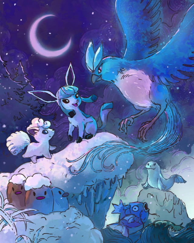 glaceon-alolan-vulpix-magikarp-articuno-