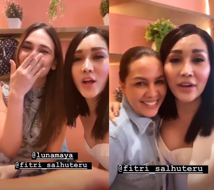 Lucinta Luna bersama Luna Maya dan Fitri Salhuteru
