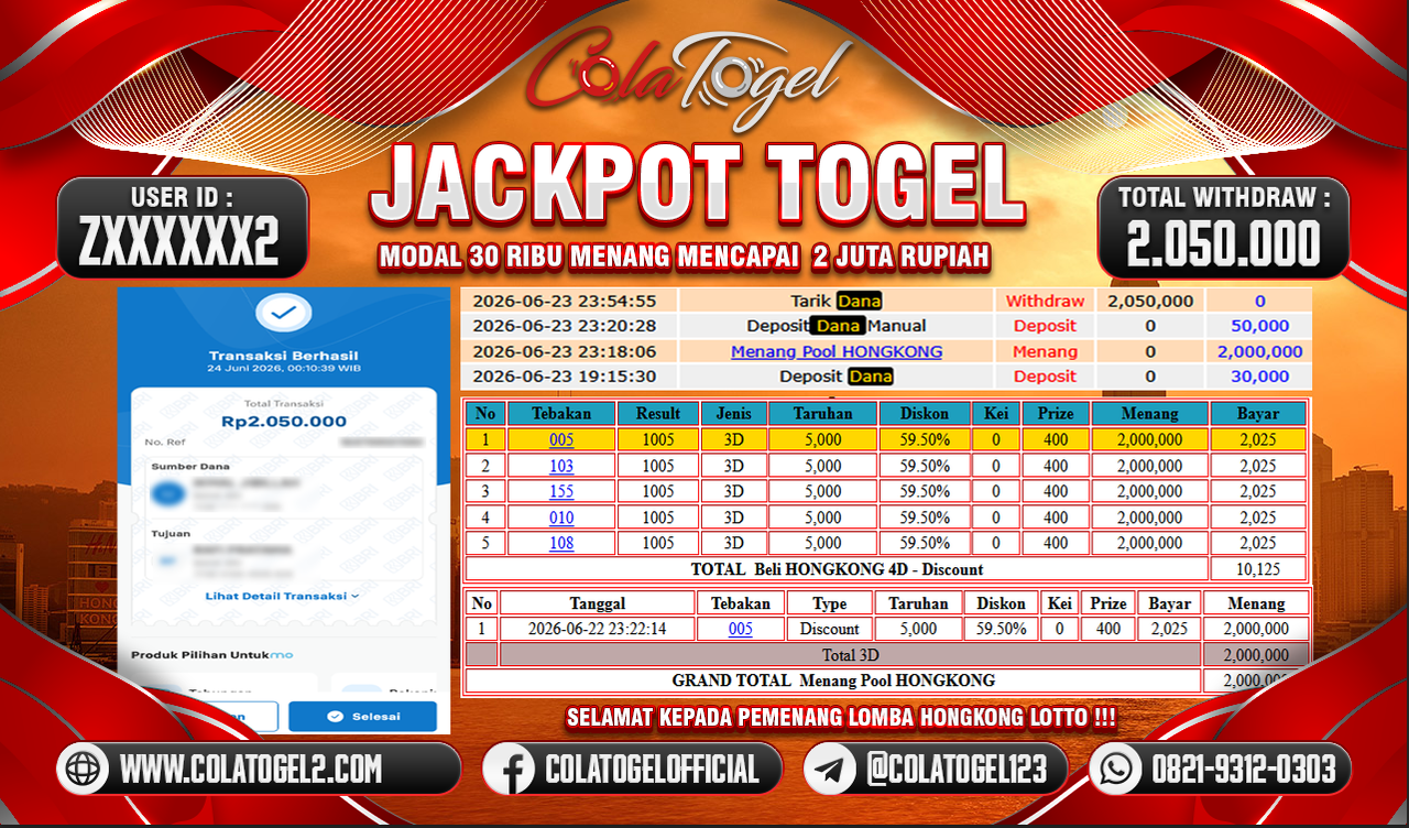 JACKPOT HONGKONG LOTTO!!
