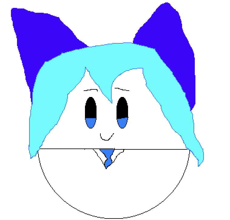 gorb (persona 5) as cirno (touhou). drawn by my cool brother :-) 