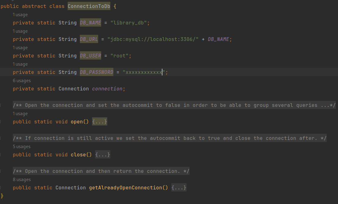 ConnectionToDB ConnectionToDB