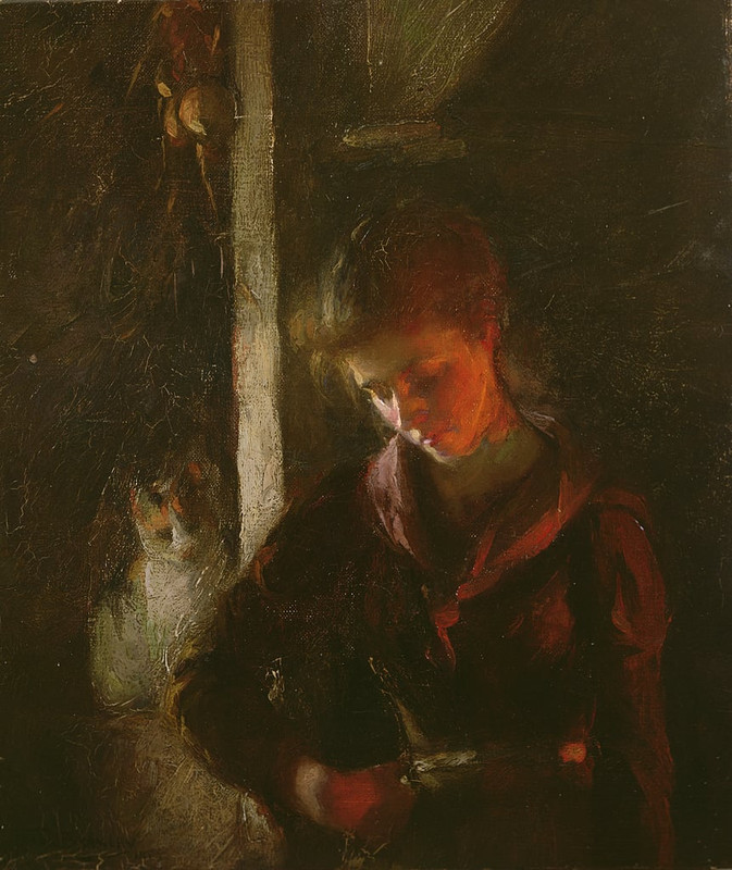 Frank Bramley - By the Fireside  - (MeisterDrucke-68427)