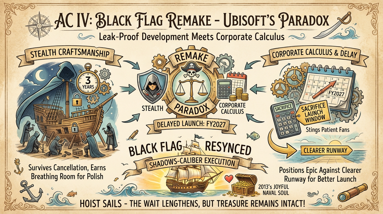 Pirate ship battling through massive ocean storm with lightning