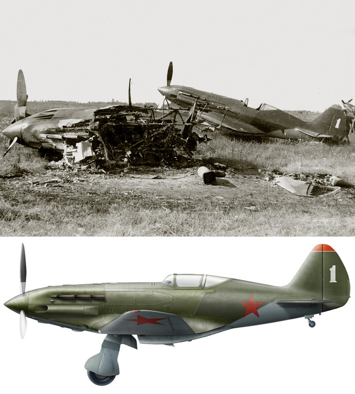 Mikoyan-Gurevich-MiG-3-124IAP-4Sqn-White-1-at-Vysoko-Mazovetsk-airfield-Jun-1941-0A