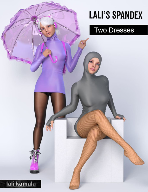 Lali’s Spandex Two Dresses with dForce for Genesis 8 and 8.1 Females (Update 2021-12-01)