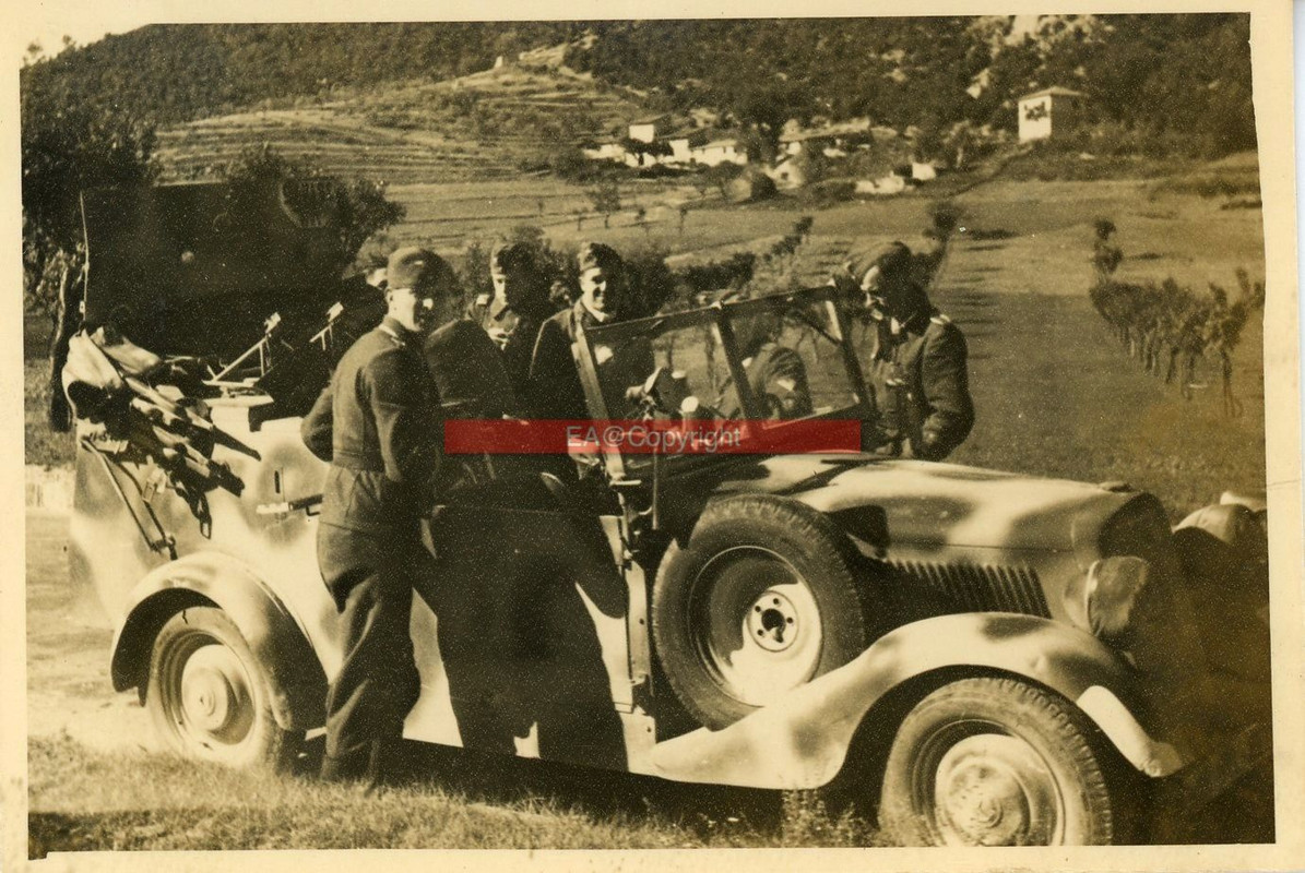 Italien Südfront Camo Tarn Cabrio PKW Auto Wagen