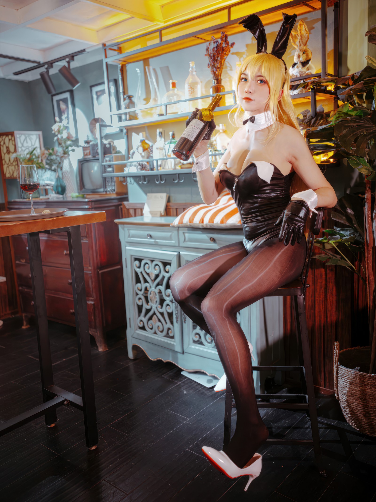 刺青Poi 北卡罗来纳 & 华盛顿 兔女郎 Cosplay｜碧蓝航线 双人写真（含隼隼子）【40P｜308MB】插图3