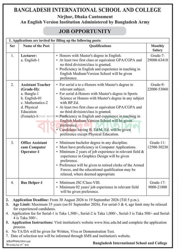 BISC-Nirjhor-Job-Circular-2026