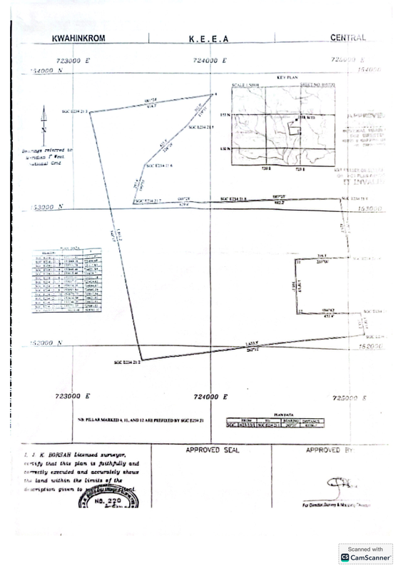 Kwahinkrom Elmina-Kissi 44 acre mixed-use land site plan Central Region Ghana