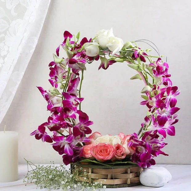 Purple Flower Basket  Image