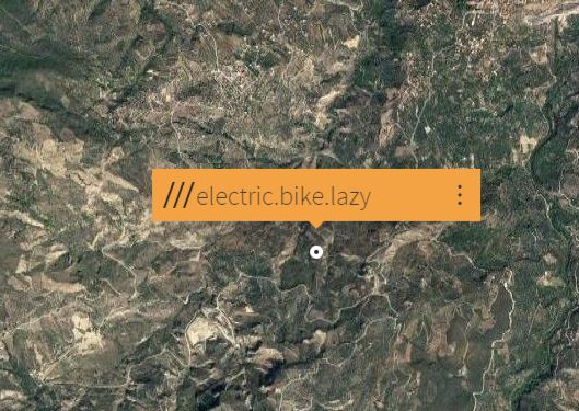 what3words electric bike lazy singletrack