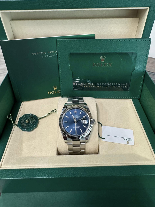 For sale is a brand new blue dial Datejust 41 reference 126334 on oyster Box/Papers