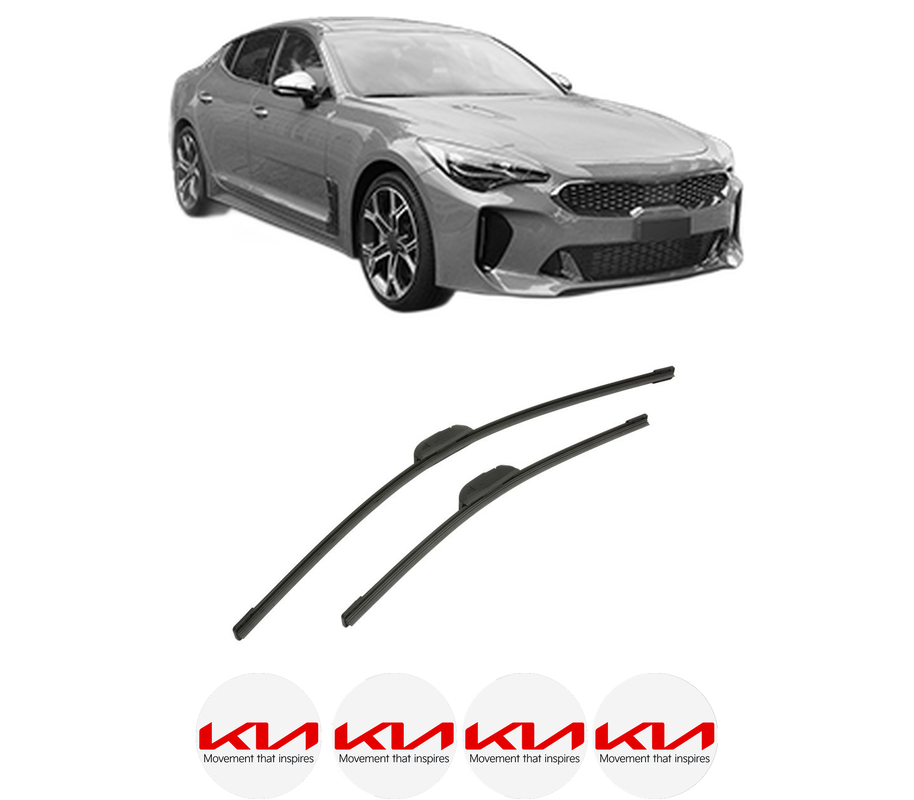 Set stergatoare auto KIA STINGER (CK) din 2017-2018, pentru parbriz auto, 2 bucati, Bosch Aerotwin Retrofit, din cauciuc siliconat rezistent, 4 Stickere Auto KIA