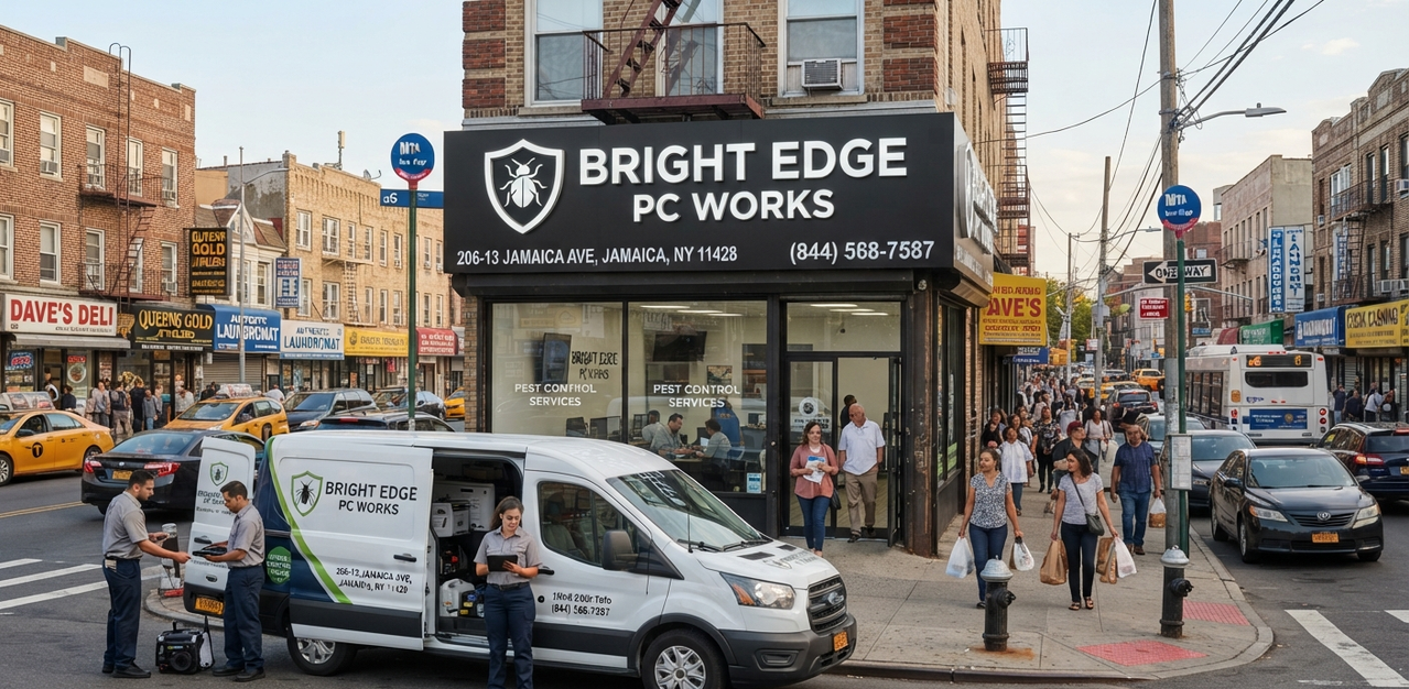 Commercial pest control service van