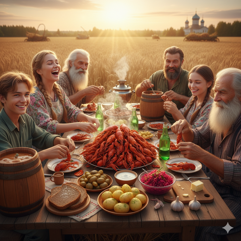 вкусные вареные раки