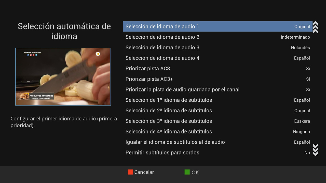 menú idiomas