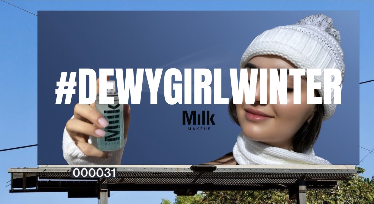 Billboard ad for Dewy Girl Winter