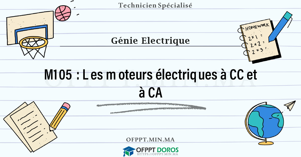 Sommaire détaillé du cours Les moteurs électriques à CC et à CA M105 OFPPT - Structure du module