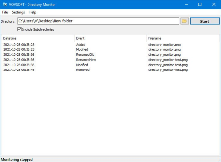 VovSoft Directory Monitor 1.2