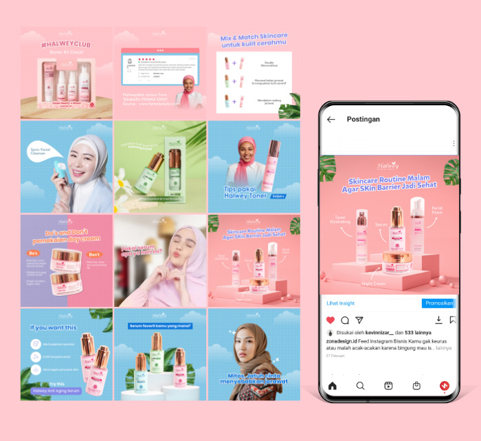 Desain Feed Instagram Skincare, Kecantikan | Semarpedia