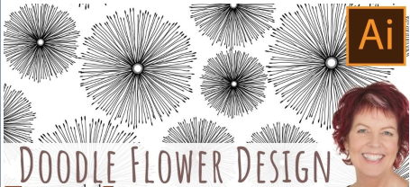 Doodle Flower Design & Pattern in Illustrator   An Illustrator for Lunch Class
